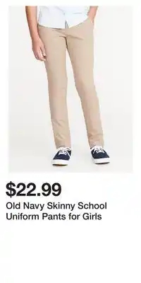 Old Navy Old Navy Skinny School Uniform Pants for Girls offer