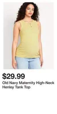 Old Navy Old Navy Maternity High-Neck Henley Tank Top offer