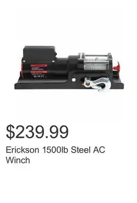 Costco Erickson 1500lb Steel AC Winch offer