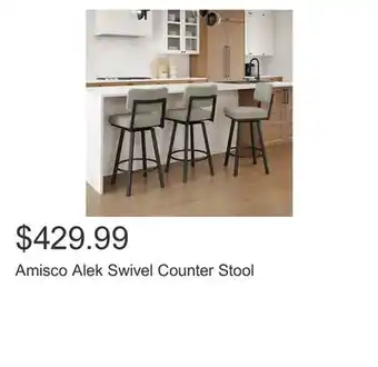 Costco Amisco Alek Swivel Counter Stool offer