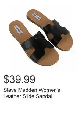 Costco Steve Madden Women's Leather Slide Sandal offer