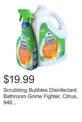 Costco Scrubbing Bubbles Disinfectant Bathroom Grime Fighter, Citrus, 946 ml. + 3.8 L refill offer