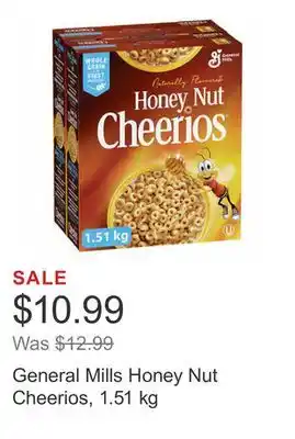Costco General Mills Honey Nut Cheerios, 1.51 kg offer
