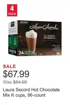 Costco Laura Secord Hot Chocolate Mix K cups, 96-count offer