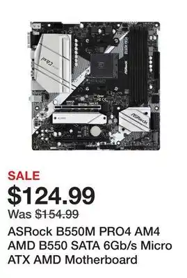 Newegg ASRock B550M PRO4 AM4 AMD B550 SATA 6Gb/s Micro ATX AMD Motherboard offer