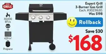 Walmart Expert Grill 3-Burner Gas Grill offer