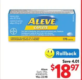 Walmart Aleve offer