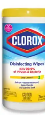 Walmart Clorox Disinfectant Wipes offer