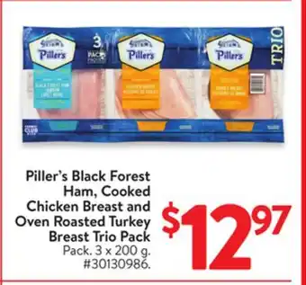 Walmart Piller's Black Forest Ham, Cooked Chicken Breast and Oven Roasted Turkey Breast Trio Pack offer