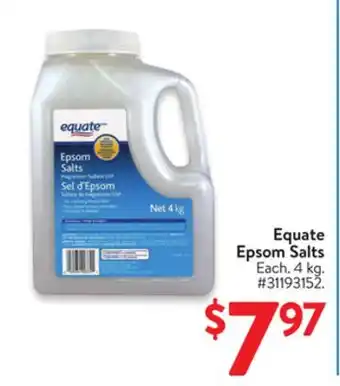 Walmart Equate Epsom Salts offer