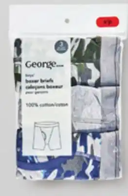 Walmart Kids' George Packaged Underwear offer