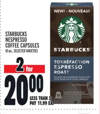 Metro STARBUCKS NESPRESSO COFFEE CAPSULES offer