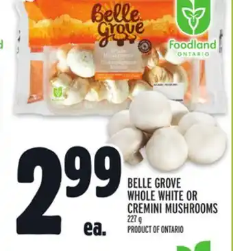 Metro BELLE GROVE WHOLE WHITE OR CREMINI MUSHROOMS offer