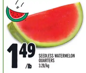 Metro SEEDLESS WATERMELON QUARTERS offer