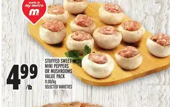 Metro STUFFED SWEET MINI PEPPERS OR MUSHROOMS offer