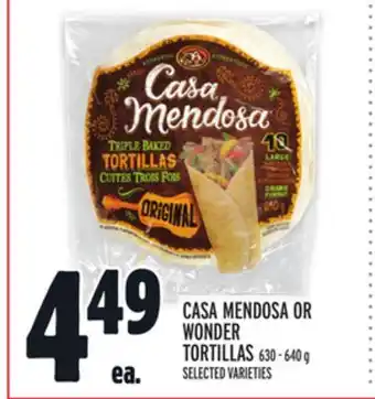 Metro CASA MENDOSA OR WONDER TORTILLAS offer