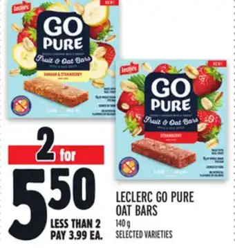 Metro LECLERC GO PURE OAT BARS offer