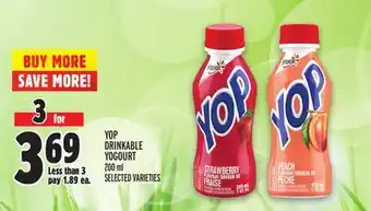 Metro YOP DRINKABLE YOGOURT offer