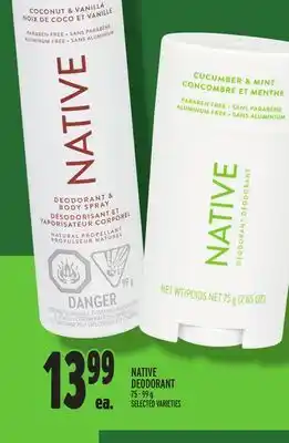 Metro NATIVE DEODORANT offer