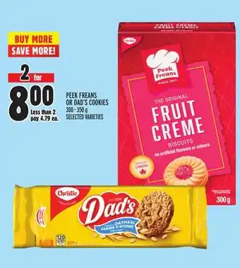Metro PEEK FREANS OR DAD'S COOKIES offer