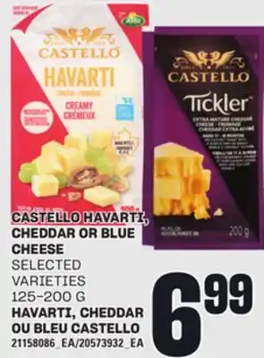 Independent Grocer CASTELLO HAVARTI, CHEDDAR OR BLUE CHEESE, 125-200 G offer