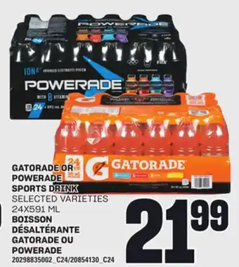 Independent Grocer GATORADE OR POWERADE SPORTS DRINK, 24X591 ML offer