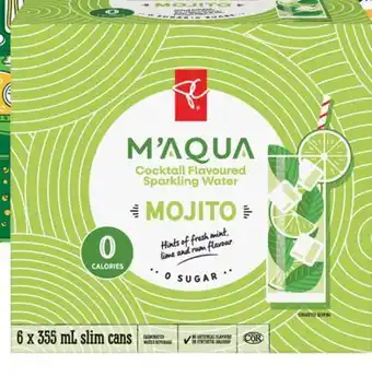 Real Canadian Superstore PC M'AQUA COCKTAIL FLAVOURED SPARKLING WATER, 6X355 ML offer