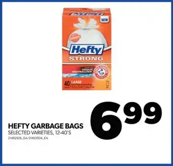 Real Canadian Superstore HEFTY GARBAGE BAGS, 12-40'S offer