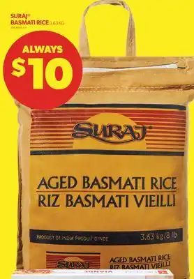 Real Canadian Superstore SURAJ BASMATI RICE, 3.63 KG offer