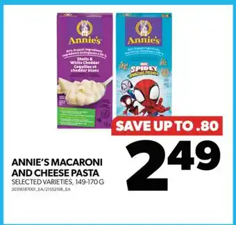 Real Canadian Superstore ANNIE'S MACARONI AND CHEESE PASTA, 149-170 G offer