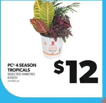 Real Canadian Superstore PC 4 SEASON TROPICALS, 6 INCH offer