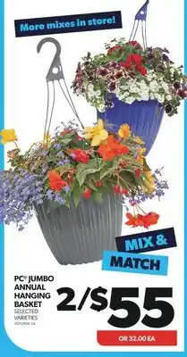 Real Canadian Superstore PC JUMBO ANNUAL HANGING BASKET offer