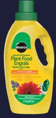 Real Canadian Superstore MIRACLE GRO ALL PURPOSE LIQUID PLANT FOOD, 950 ML offer