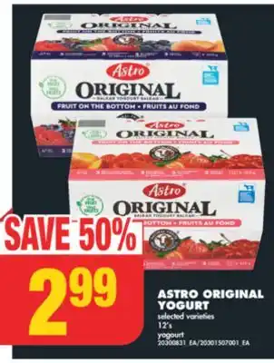 No Frills ASTRO ORIGINAL YOGURT, 12's offer