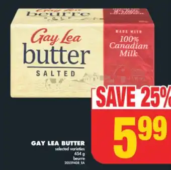 No Frills GAY LEA BUTTER, 454 g offer