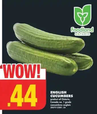 No Frills ENGLISH CUCUMBERS offer