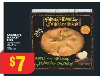 No Frills FARMER'S MARKET PIES, 580 g-1 kg offer