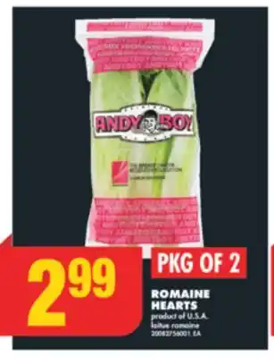 No Frills ROMAINE HEARTS, PKG OF 2 offer