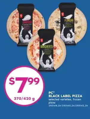 No Frills PC BLACK LABEL PIZZA, 370/420 g offer