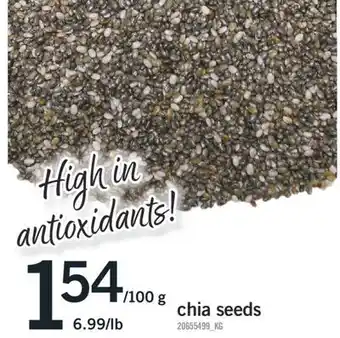 Fortinos CHIA SEEDS, 100 G offer