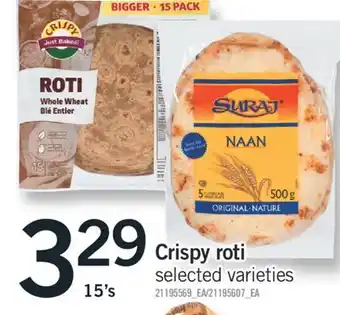 Fortinos CRISPY ROTI, 15's offer