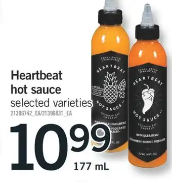 Fortinos HEARTBEAT HOT SAUCE, 177 ML offer
