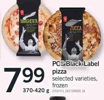Fortinos PC BLACK LABEL PIZZA, 370-420 g offer