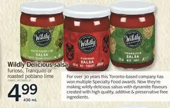 Fortinos WILDLY DELICIOUS SALSA, 430 ML offer