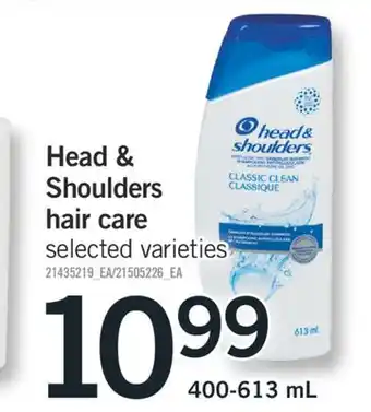 Fortinos HEAD & SHOULDERS HAIR CARE, 400-613 mL offer