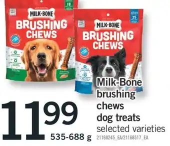 Fortinos MILK-BONE BRUSHING CHEWS DOG TREATS, 535-688 g offer