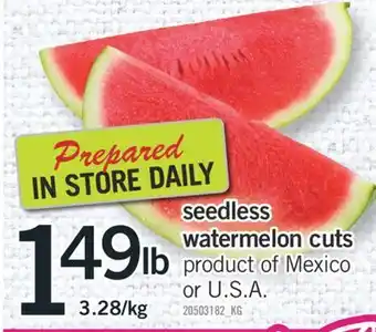 Fortinos SEEDLESS WATERMELON CUTS offer