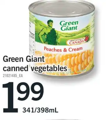 Fortinos GREEN GIANT CANNED VEGETABLES, 341/398ML offer