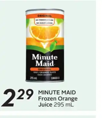Sobeys MINUTE MAID Frozen Orange Juice offer