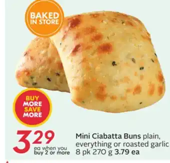Sobeys Mini Ciabatta Buns offer